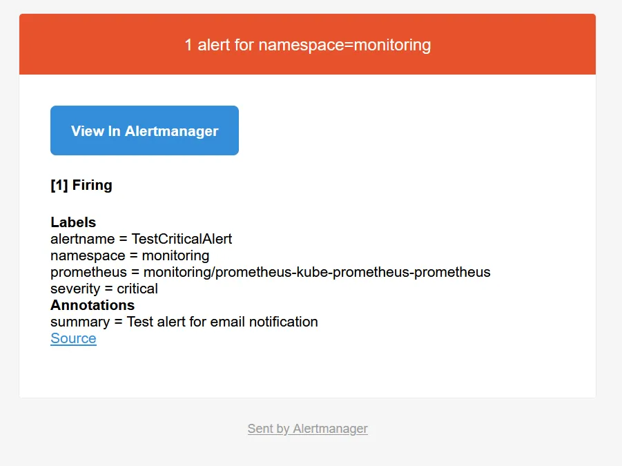 Alertmanager Email
