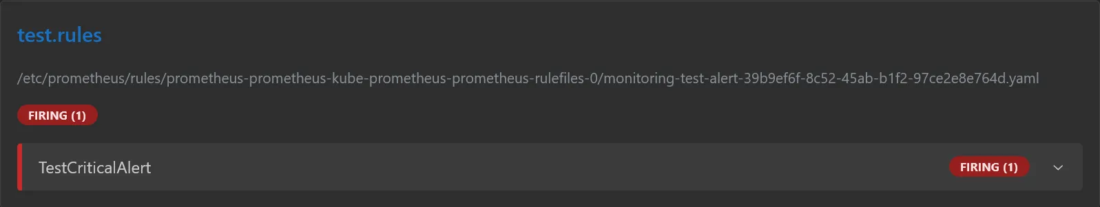 Prometheus Alerts Firing